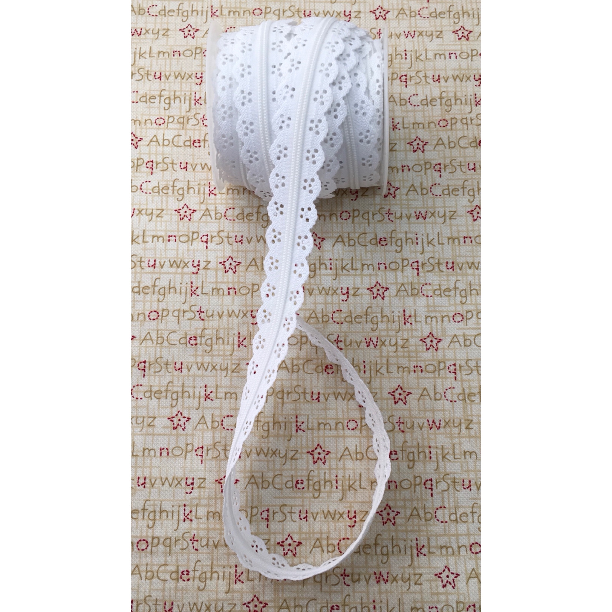 Cremallera con puntilla #blanca