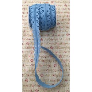 Cremallera con puntilla #azul celeste