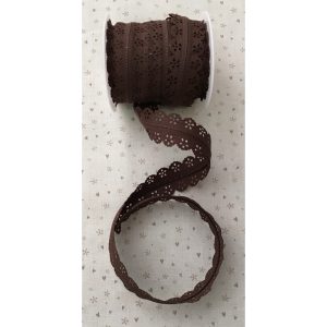 Cremallera con puntilla #marrón chocolate