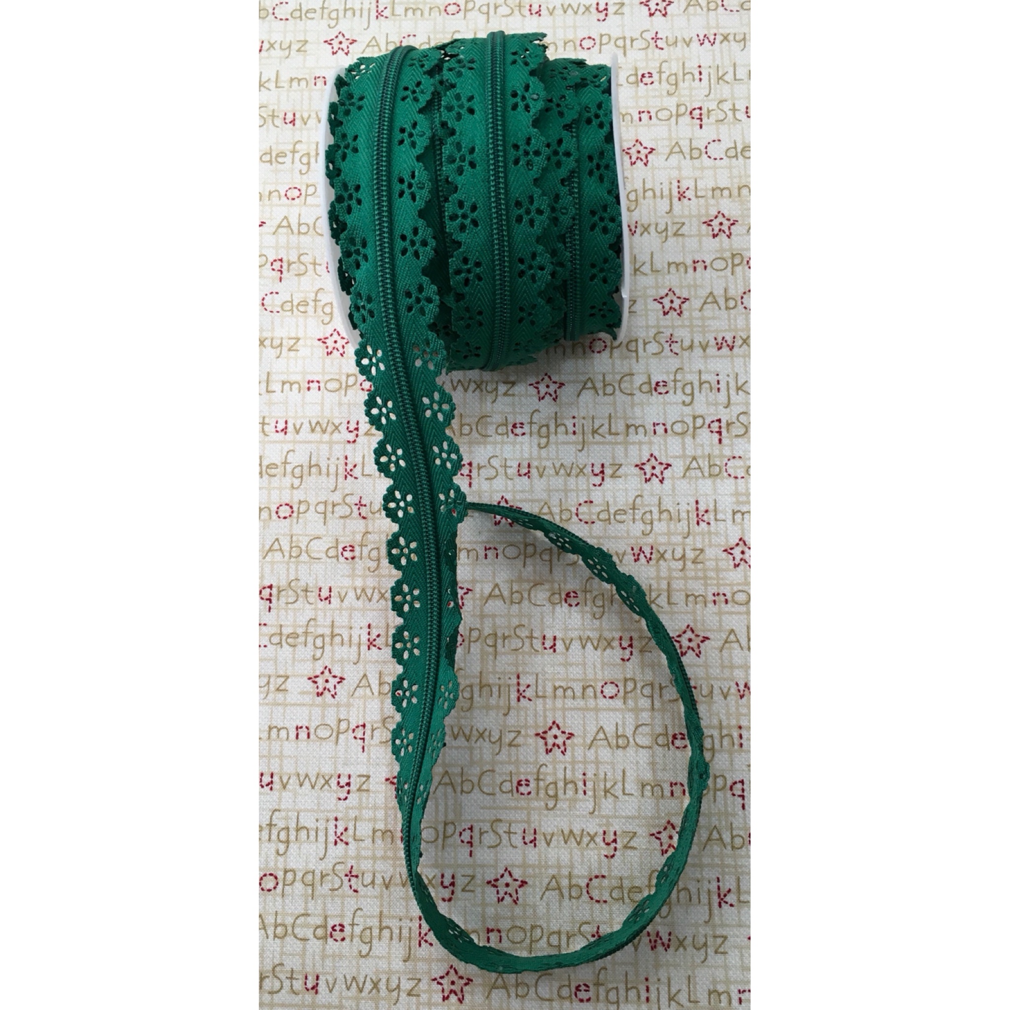 Cremallera con puntilla #verde