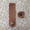 Cierre cuero sintético plano 7x2cm #marrón claro