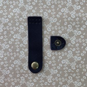 Cierre cuero sintético plano 7x2 cm #marrón chocolate oscuro