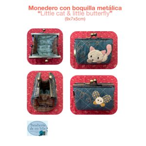 Tutorial Monedero  "Little cat & little butterfly"