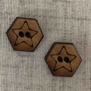 2 mini hexágonos con estrella