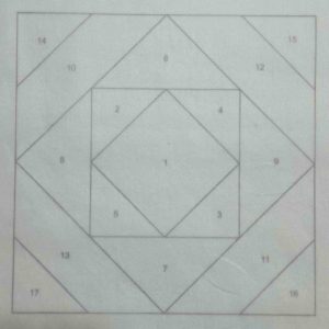 Entretela log cabin #square in square