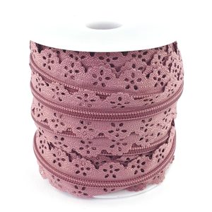 Cremallera Con Puntilla #rosa maquillaje