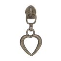 Cursores metálicos para cremalleras #corazón