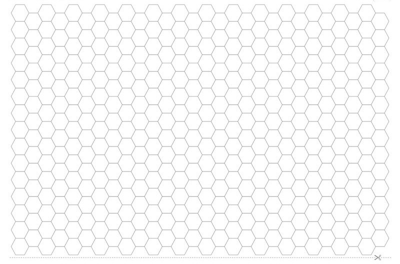 Entretela adhesiva hexágonos #2,5cm